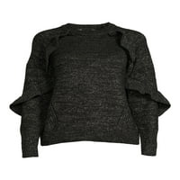 Ženski svjetlucavi džemper s Rufflesima u A-listi