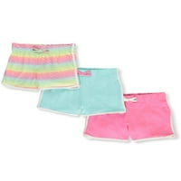 Pink Velvet Girls Čvrsti i tiskani kratke hlače, 3-pack, veličine 4-16