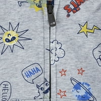 Levijeva grafička majica, hoodie i joggers 3-komadići set, veličine mjeseci-mjeseci