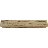 Ekena Millwork 10 W 10 h 12'l 3-strana Riverwood Endurathane Fau Wood Strop Grep, prirodni zlatni hrast