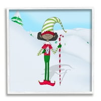 Stupel kao blagdanski vilenjak s vrućim kakaom, scena snježne zime, 17 godina, Dizajn Hugo Edvins