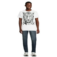 Humor Muška i velika muška grafička majica s tigrama bijelog tigra, veličine S-3xl