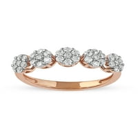 Imperial 10k ružičasto zlato 1 2CT TDW dijamantski modni prsten