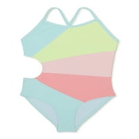 Freestyle Revolution Girls jednodijelni colorblocked izrezani kupaći kostim s UPF 50, veličine 4-16