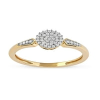 Modni ženski prsten od žutog zlata od 10 karata s dijamantom od 16 karata