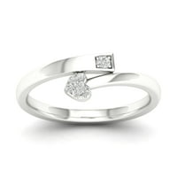 1 20CT TDW Diamond 10K bijelo zlato zaobilazno srce modni prsten