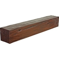 Ekena Millwork 6 H 6 D 36 W Riverwood Fau Wood Kamin Mantel, Premium Hickory