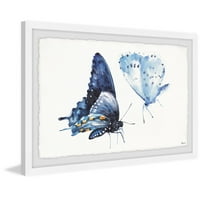 Parvez taj čarobni plavi leptiri uokvirena tiskana slika