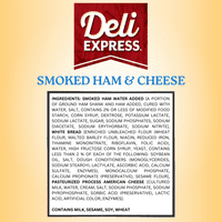 Deli Express Smoked Ham & Sir Sendvič klin, 4. oz, brojanje