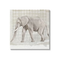 Zapanjujući prigušeni Geometrijski uzorak slona životinje i insekti Galerija slika omotano platno ispis zidne umjetnosti