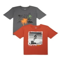 Hollywood Boys Grafička majica s kratkim rukavima, 2-pack, veličine 8-18