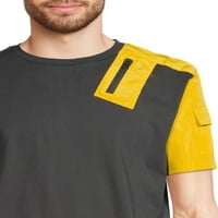 Američka majica za mušku boju u boji s kratkim rukavima, veličine S-2XL